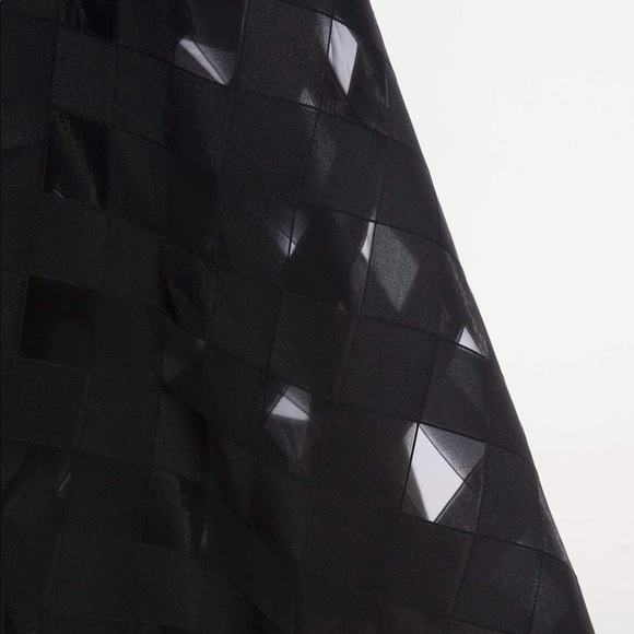 Black Mesh Checkered Flowy Casual Maxi Dress - Picture 3 of 3